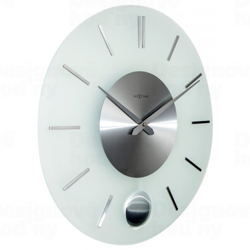Designové nástěnné hodiny 3145 Nextime Stripe Pendulum 40cm