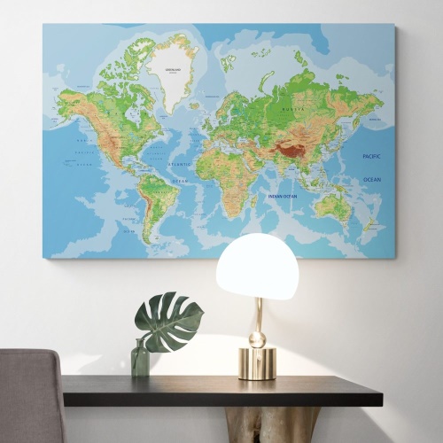 Obraz klasická mapa sveta