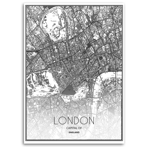 Obraz na plátně Mapa města Londýn