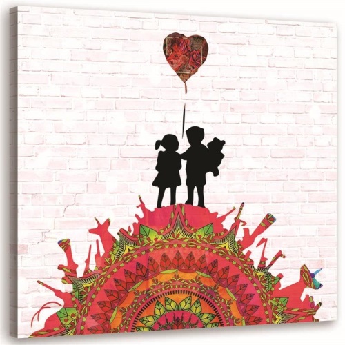 Obraz na plátně Banksy Street Art Heart