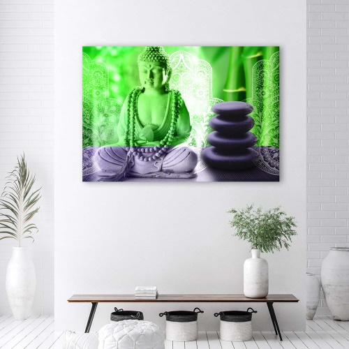 Obraz na plátně Lázně Buddha Green Zen Spa