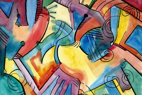 Samolepiaca tapeta abstraktné umenie