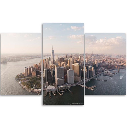 Obraz na plátně třídílný Město New York Manhattan Spojené státy americké