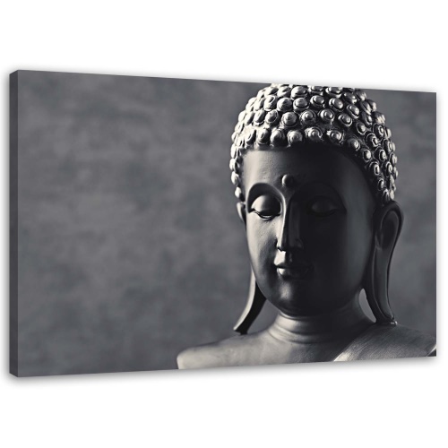 Obraz na plátně Buddha Šedé pozadí