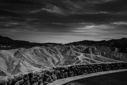 Samolepiaca fototapeta čiernobiely Národný park Death Valley