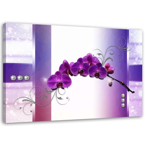 Obraz na plátně Orchidej Květina Orchidej Fialová